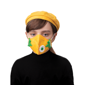 ماسک FFP1 کودک دخترانه فیلتردار بدون دریچه بازدمی 6 لایه